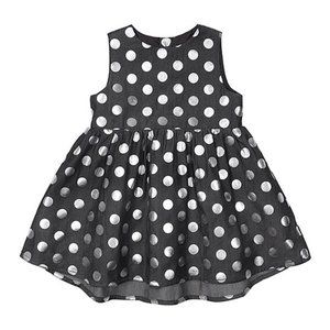 NWT Black and Silver polka dot dress